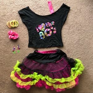 80s Neon Halloween Costume with Accessories